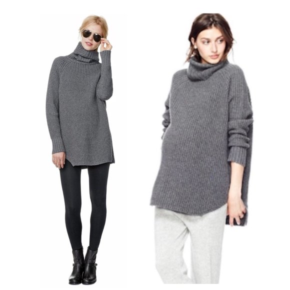 HATCH The Waffle Turtleneck sweater O/S Maternity wool cashmere - Picture 1 of 6